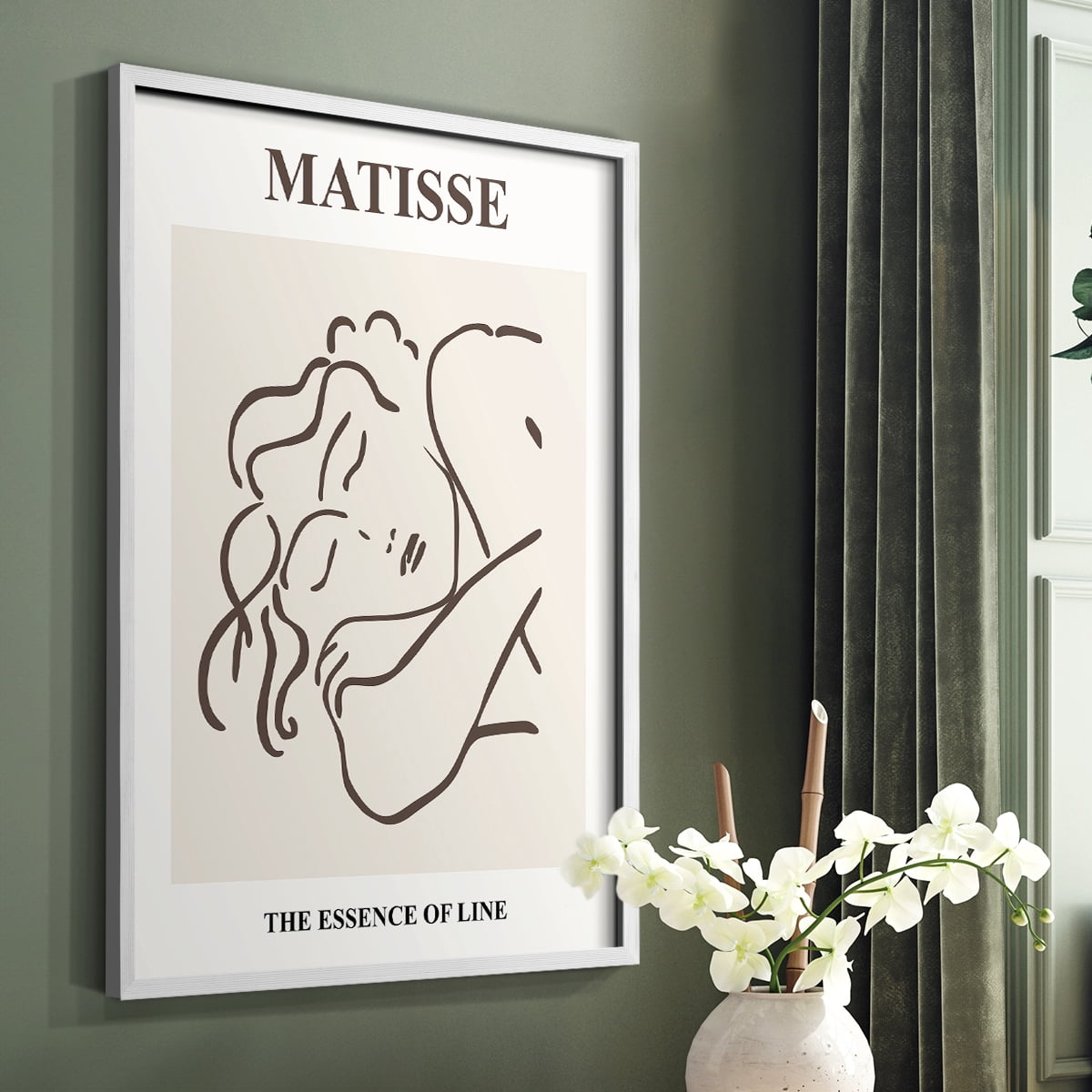 Matisse CXXXII Framed Print in White Solid Wood 11 x 14 Framed Print