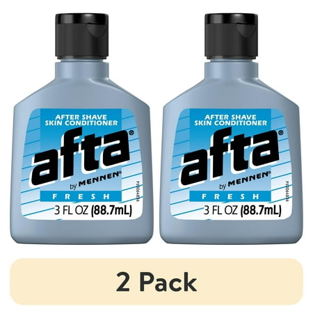 (2 pack) Afta After Shave Lotion and Skin Conditioner, Fresh Scent, 3 Fluid Ounce