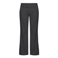 thumbnail image 4 of Work Pants for Women High Waist Wide Leg Stretchy Dress Pants Palazzo Business Casual Outfits Office Slacks with Pockets Button Stretchy(Grey,L), 4 of 4