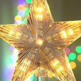 thumbnail image 3 of Copa del árbol de Navidad con 10 LED con enchufe - Copa del árbol de Navidad iluminada en blanco cálido - Copa del árbol de Navidad con forma de estrella, 3 of 5