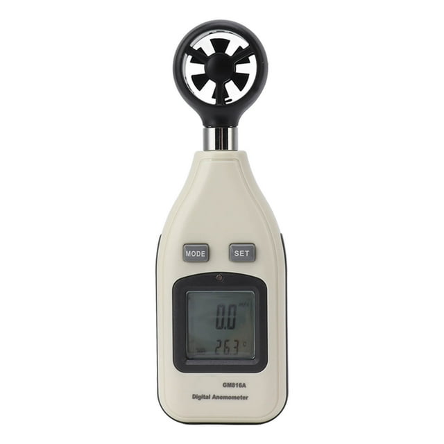 Medidor de velocidad del viento, anemómetro digital con pantalla LCD, medidor de temperatura y velocidad del viento, herramienta de medición de la velocidad del viento, solución innovadora Jadeshay A
