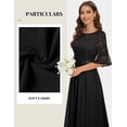 thumbnail image 3 of Vestido de noche Wedtrend 2024 con manga acampanada para dama de honor negro, 3 of 6
