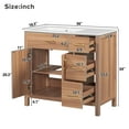 thumbnail image 2 of Harper & Bright Designs 36" Wood Bathroom Vanity Sink Combo with Drawers, Small Bathroom Storage Cabinet with Soft Close Drawers and Adjustable Shelf, 2 of 18