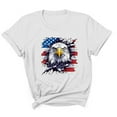 thumbnail image 2 of Shirt for Men under $5 Independence Day Short Sleeved Printed T-shirt White M, 2 of 5
