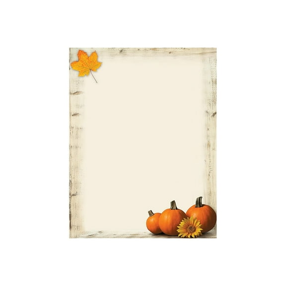 Great Papers! Holiday Stationery Pumpkin Sunflower 8.5" x 11" 80 Sheets (2017014)