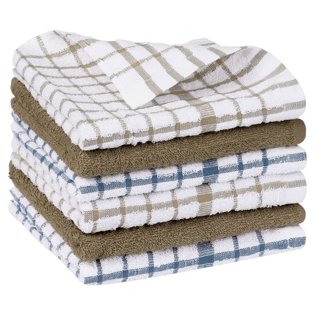 REGALWOVEN 100% toallas de cocina de algodón 6 paquetes, multicolor 6