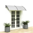 thumbnail image 2 of Canddidliike 80"×40" Polycarbonate Window Awning Door Canopy, Awnings for Windows - Gray, 2 of 8
