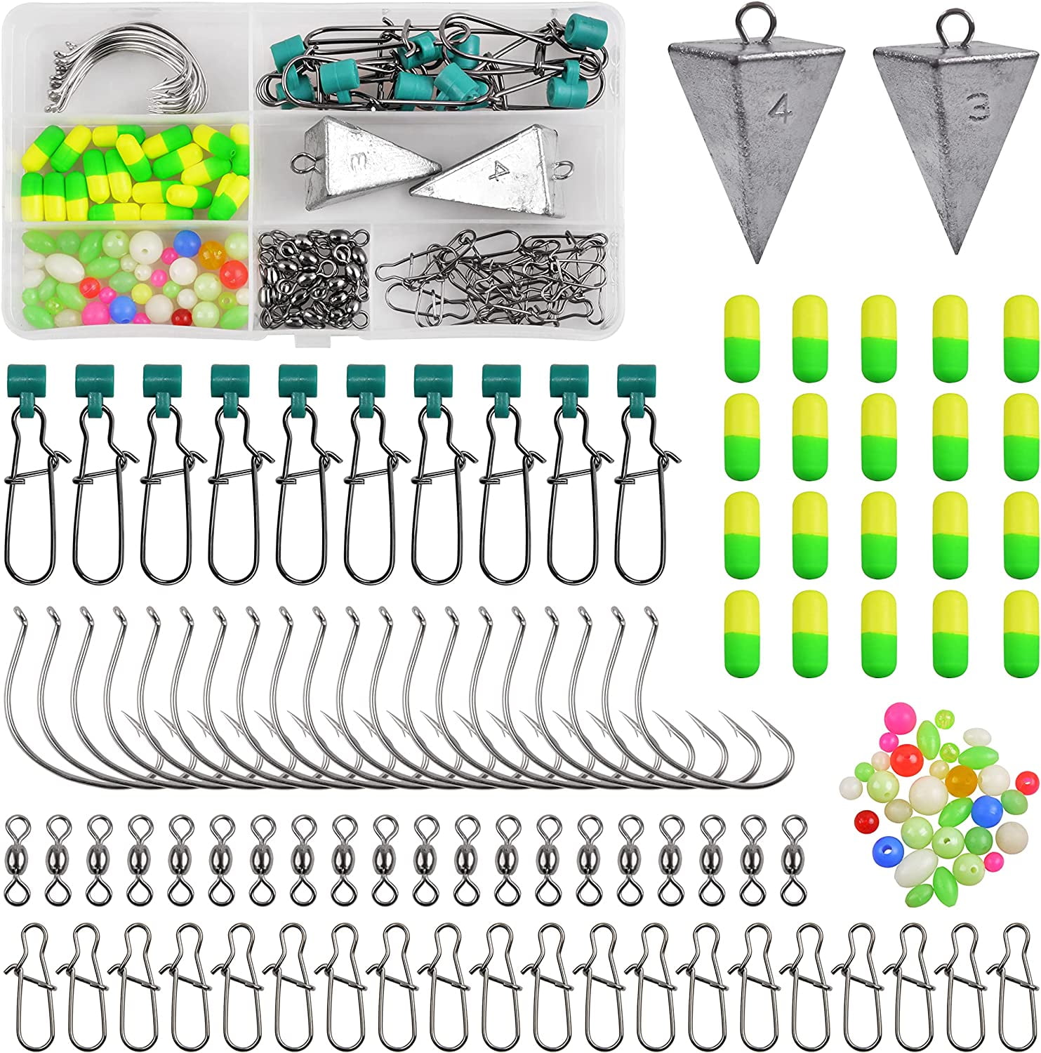 Surf Fishing Rig Making Kit, 132Pcs Saltwater Terminal Tackle