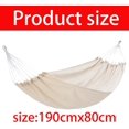 thumbnail image 2 of Individual Outdoor Hanging Hammock - Beige, One-Piece Canvas Hammock For Terrace, Balcony, Garden And Camping, With Storage Bag And Carabiner Straps., 2 of 5