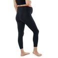 thumbnail image 2 of Ingrid & Isabel Basics Maternity 7/8 Active Leggings with Fold Over Panel, Black/Black, 2 Pack, 2 of 6