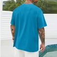 thumbnail image 6 of NuoCaiYun T Shirts for Men, Top for Men Pineapple Print Round Neck Casual Fashion Short Sleeve Round-Neck Blouses, 6 of 6