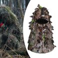 thumbnail image 4 of Sombrero Ghillie shamjiam 3D Disguise Unisex Transpirable Ligero Camuflaje Leafy para Forest Halloween Actividad Al Aire Libre Fotografía Gris, 4 of 9