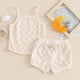 thumbnail image 2 of Odeerbi 6M-4Y Conjunto de Verano Para Niñas Camisola de Algodón A Cuadros Tops Pantalón Corto Conjunto de Dos Piezas Tirantes, 2 of 5