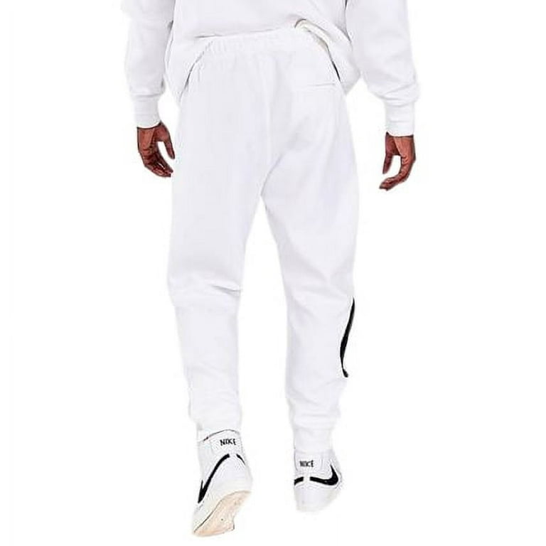 Men's Nike White/Black Sportswear Swoosh Tech Fleece Pants - 2XL