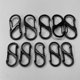 thumbnail image 3 of Hebilla de perro de aleación de zinc de doble cabeza en forma de S, galvanizada, para natación, hebilla en forma de S negra, hebilla de ocho caracteres completamente negra, llavero de suspensión, 3 of 5