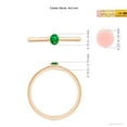 thumbnail image 6 of ANGARA Natural Classic Solitaire Oval Emerald Promise Ring in 14K Rose Gold for Women (Size-4x3mm) | May Birthstone, Birthday, Anniversary, Jewelry Gift for Women | Natural Emerald Ring, 6 of 10