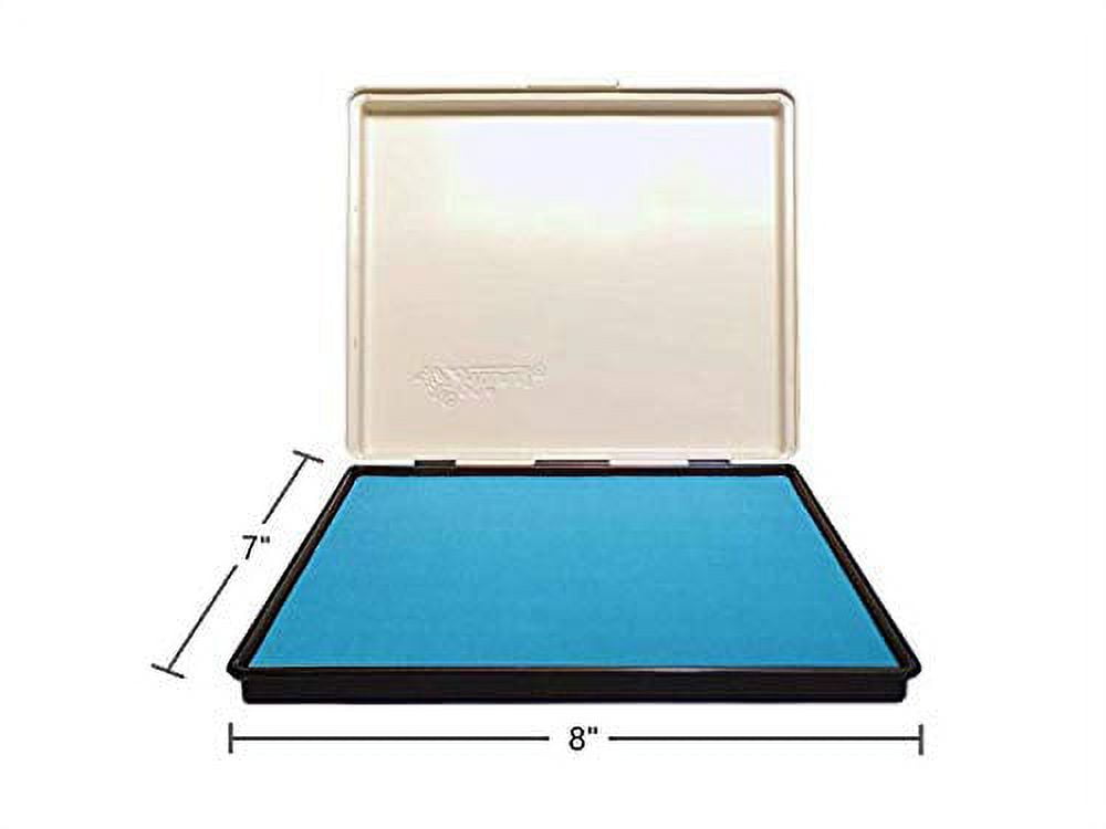 Infusion 7" x 8" Extra Large Industrial Stamp Ink Pad, Your Go to Large Stamp Ink Pad for Bright Color, Even Coverage and Durability, Sky Stamp Pad