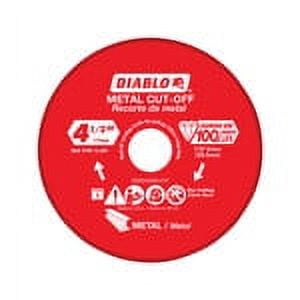 Diablo 4.5 in. Dia. x 7/8 in. Diamond Metal Cut-Off Wheel 1 pk