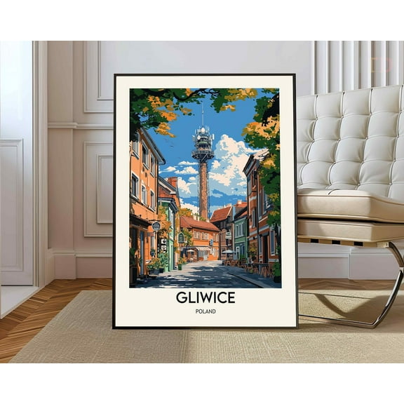 Gliwice Poster, Gliwicegliwice Print, Gliwice Photo, Gliwice Poster Print, Gliwice Travel Poster, Gliwice City, Gliwice Poland Wall Art, Modern Wall Decor, 8x12 UNFRAMED