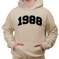 thumbnail image 2 of 1988 College Style Hoodie Sweatshirt Unisex 2X-Large Sand, 2 of 5