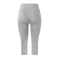 thumbnail image 6 of FASHIONWT Women Athletic Pocket Slim Leg Leggings Capri Cropped Pants, 6 of 6