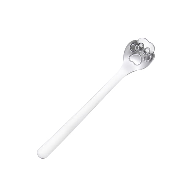 maskred Premium Tea Spoon For Tea And Ice Cream Suitable For Bars And Cafes Stainless Steel Spoon Sugar Spoon For Tea Cute Spoon cat paw silver 1 cat paw silver 1