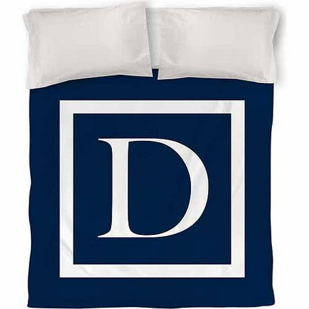IDG Classic Block Monogram Duvet Cover, Blue