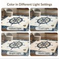 thumbnail image 7 of ODIKA 8'x10' Washable Area Rug Compass Boat Nautical Maritime Retro Round Vintage Circular Fish for King Size Bedroom Under Bed, Master Suite, Non-Shedding, Easy Care, 7 of 7