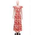 thumbnail image 3 of 2024 verano otoño manga corta elegante bohemio vestido largo mujer ropa casual fiesta trabajo noche oficina dama vestidos de línea a, 3 of 4