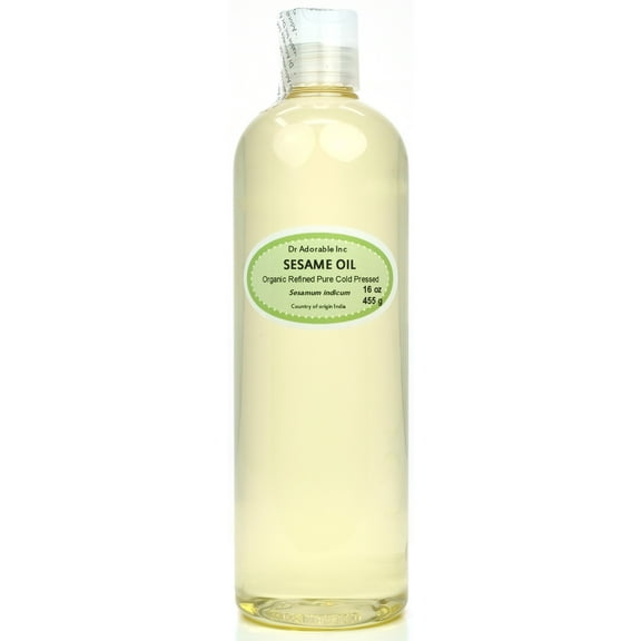 Dr. Adorable - 100% Pure Sesame Seed Oil Refined Organic Cold Pressed - 16 oz