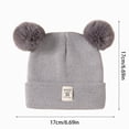 thumbnail image 3 of 0-36 Months Baby Toddler Beanie Cuffed Beanie Warm Knit Cute Hat with Pom-Pom for Boys Girls Baby Beanies Hat, 3 of 6