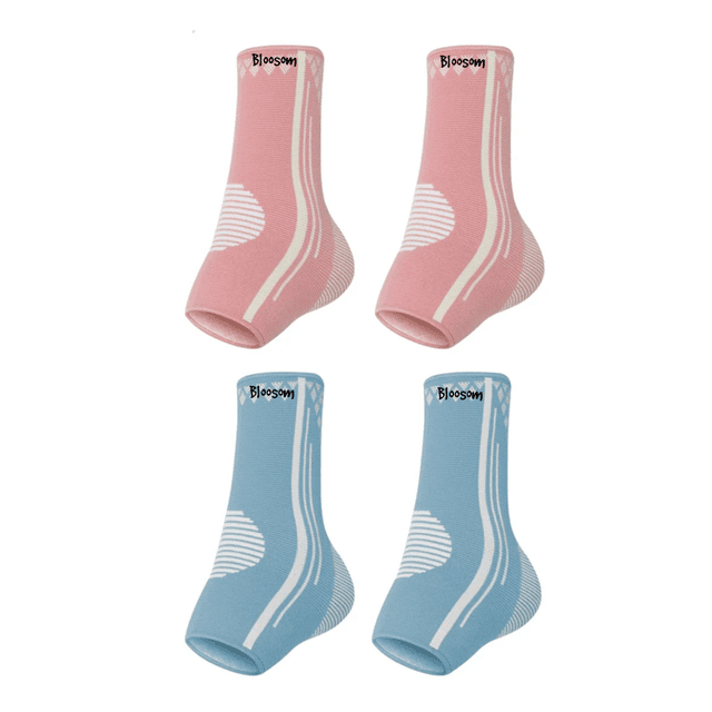 2par Tobillera Bloosom Deportiva Anti-esguince Soportes Lesión Gym M Rosa y Azul