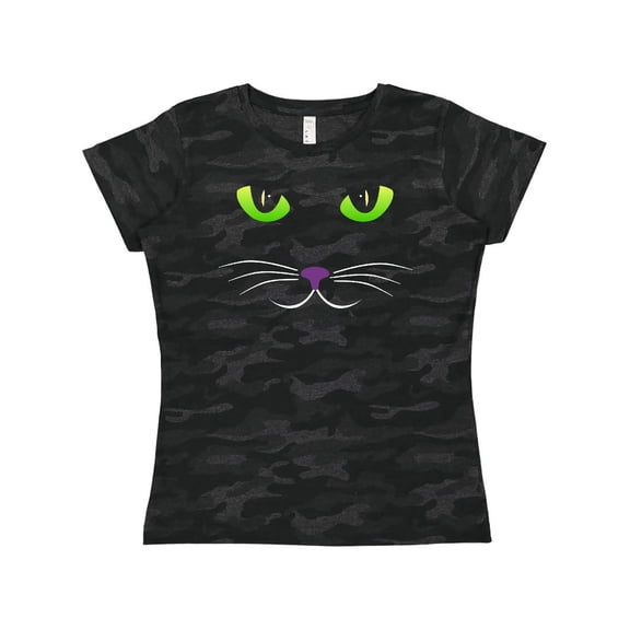 Inktastic Spooky Cat Face Women's T-Shirt