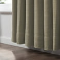 thumbnail image 5 of TWOPAGES 52 W X 108 L Inch Length Curtain Pinch Pleated Header Blackout Drape Linen Blend Drapery for Bedroom, 1 Panel, Oak, 5 of 6