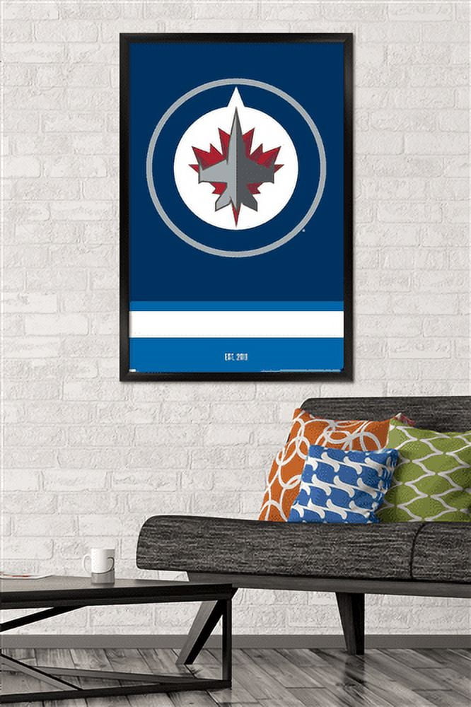 NHL Winnipeg Jets - Logo 21 Wall Poster, 22.375" x 34", Framed