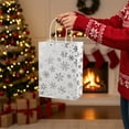 thumbnail image 2 of CuiLiyq 12 Pcs Christmas White Gift Bags with Silver Bronzing, Christmas Wrapping Bags with Handles, Xmas Gift Bags for Holiday Party Favors and Decor Supplies (Snowflake), 2 of 6