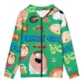 thumbnail image 2 of Family Guy Cartoon Teen Sweatshirts Zipper Hoodies Jacket Coat With Pockets Daily Hooded Hoody For Boys And Girls, 2 of 7