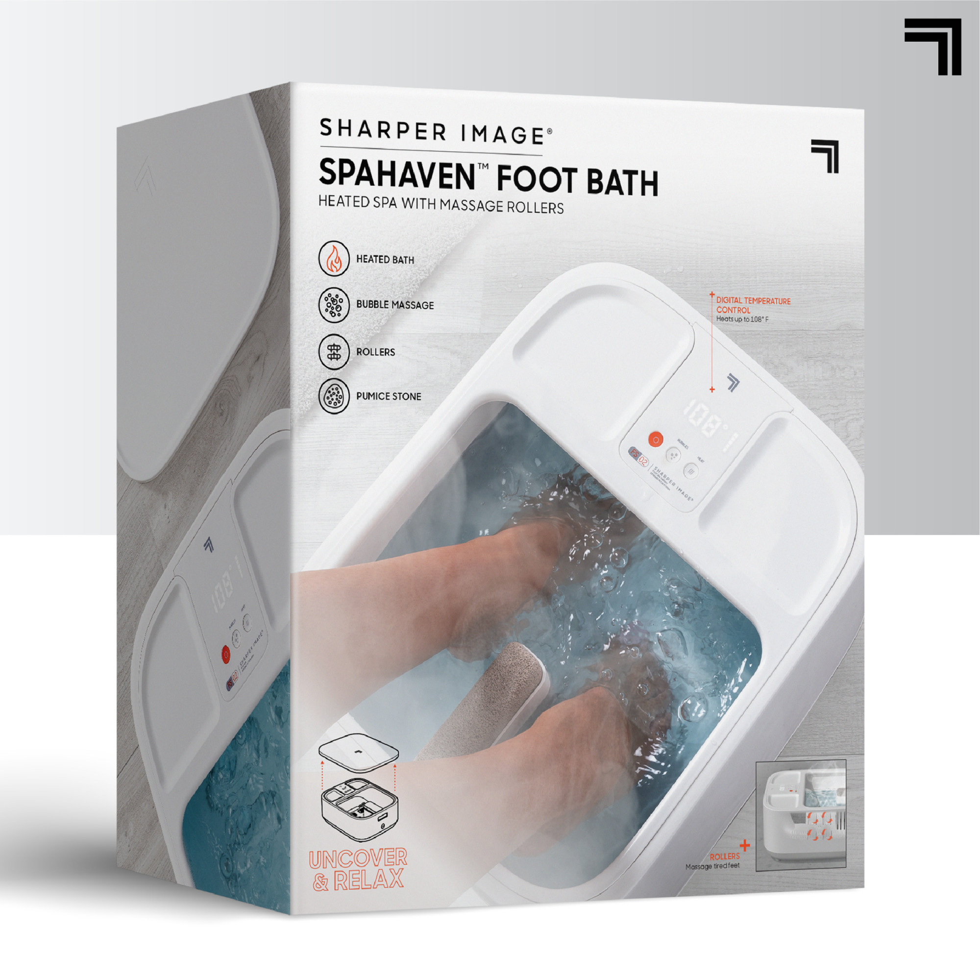 Sharper Image Spa Haven Foot Bath with Rollers photo 7
