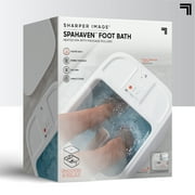 Sharper Image SpaHaven Heated Foot Bath Massager, LED Display, Soothe & Rejuvenate, White