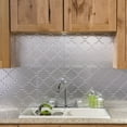 thumbnail image 5 of FASÄDE Monaco Decorative Vinyl Backsplash Panel in Brushed Aluminum (6X6 Inch Sample), 5 of 5