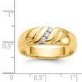 thumbnail image 5 of 14K Yellow Gold Ring Band Men's Diamond Round Mens, Size 9, 5 of 5