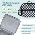 thumbnail image 2 of Wildkin Kids Black and White Checkered Eco Lunch Box, 2 of 6