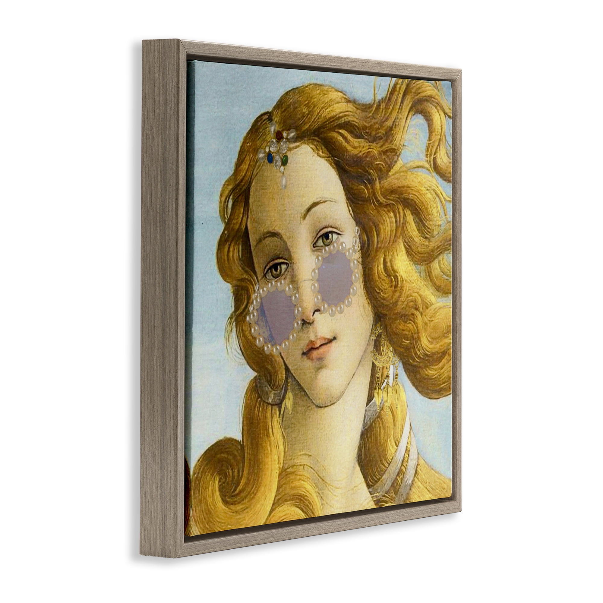 Stupell Industries Modern Day Venus Shades Brown Framed Floater Canvas Wall Art, design by Grotto Studios