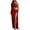 Red, variant on hotojiny Womens Summer Maxi Dress Fashion Sleeveless Strapless Tube Top with Side Split Long Skirts Elegant 2 Piece Sets Clubwear
