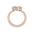 thumbnail image 2 of Diamond-Capitals 2.50 Ct Unique Oval Cut Moissanite Two Stone Anniversary Ring for Ladies Solid 18K Rose Gold Size 7, 2 of 8