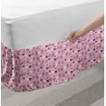 thumbnail image 2 of Cupcakes Bed Skirt, Pastry Arrangement Muffins and Macaroon Cookies, Elastic Bedskirt Dust Ruffle Wrap Around for Bedding Decor, 4 Sizes, Pink Multicolor, by Ambesonne, 2 of 2