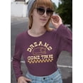 thumbnail image 2 of Lazy Cat Dreams Come True Long Sleeve Women's -SelectDesign Designs, 2 of 4