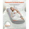 thumbnail image 3 of VEVOR Almohada de embarazo Almohada de maternidad de cuerpo completo en forma de G Ultra suave y transpirable, 3 of 9