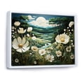 thumbnail image 2 of Designart "Serenading White Crimson Blooms I" Flower Floater Framed Wall Art Living Room, 2 of 5