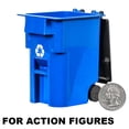 thumbnail image 2 of Set Of 4 Mini Trash & Recycling Cans With Lid & Wheels For Wwe Wrestling Action Figures, 2 of 5